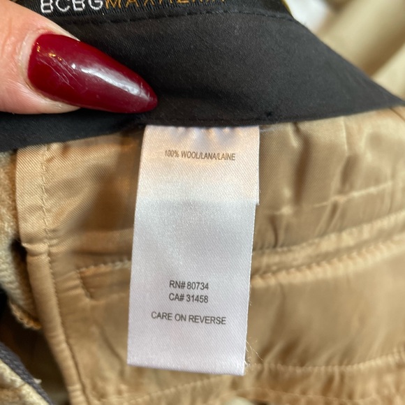 BCBG Maxazria Tan Wool Pants Size 8 - Picture 4 of 4